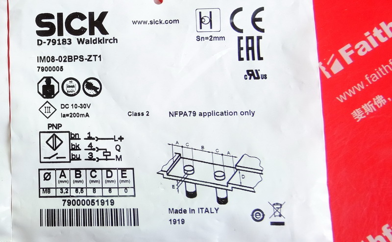 Sick IM08-02BPS-ZT1 西克电感式接近传感器 7900005