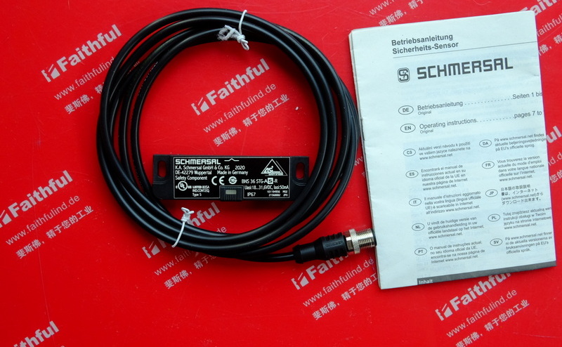 Schmersal 101194956 施迈赛磁力安全传感器 BNS 36 STG-AS-R