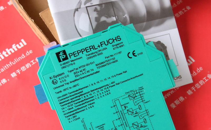 P+F 111197 倍加福温度变送器 KFD2-GU-Ex1 Pepperl+Fuchs
