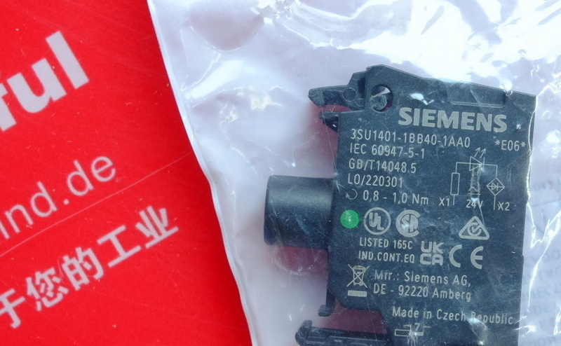 Siemens 3SU1102-0AB40-1BA0 西门子开关 3SU1400 3SU1401-1BB40