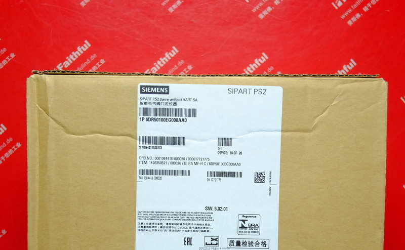 Siemens 6DR5010-0EG00-0AA0 西门子电气阀门定位器 SIPART PS2