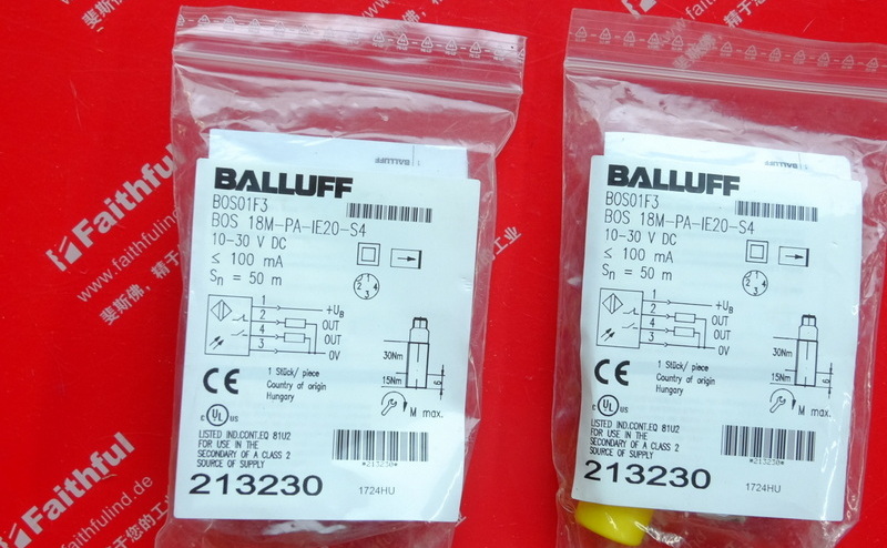 Balluff BOS01F3 巴鲁夫磁对射型传感器 BOS 18M-PA-IE20-S4