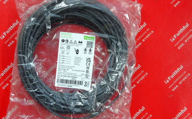 Murr-Elektronik 7000-12221-6242000 穆尔连接线 M12 4芯 20米