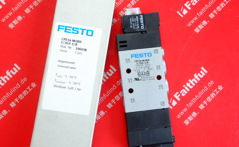 Festo 196938 费斯托电磁阀 CPE14-M1BH-5/3GS-1/8
