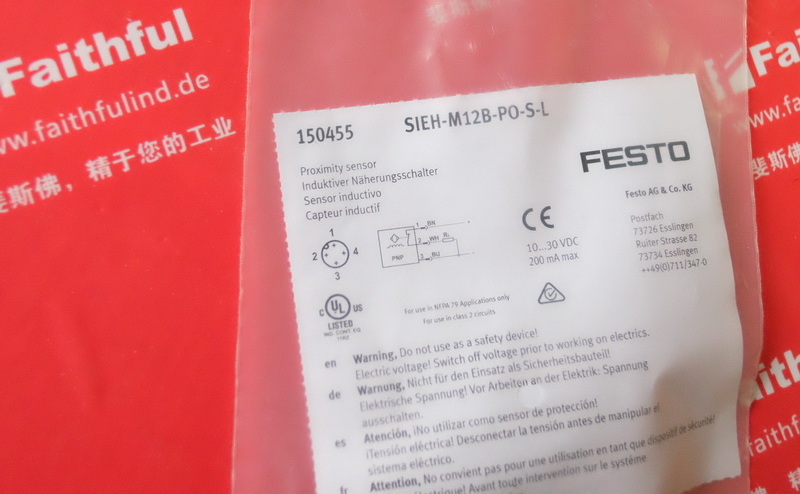 Festo 150455 费斯托接近开关 SIEH-M12B-PO-S-L
